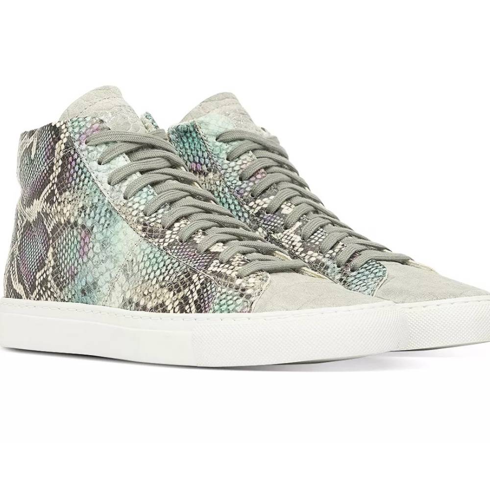 P448 Star embossed sneaker. High top. Snake pattern. Women’s 11. NEVER WORN